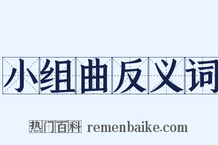 小组曲反义词是什么意思的图片